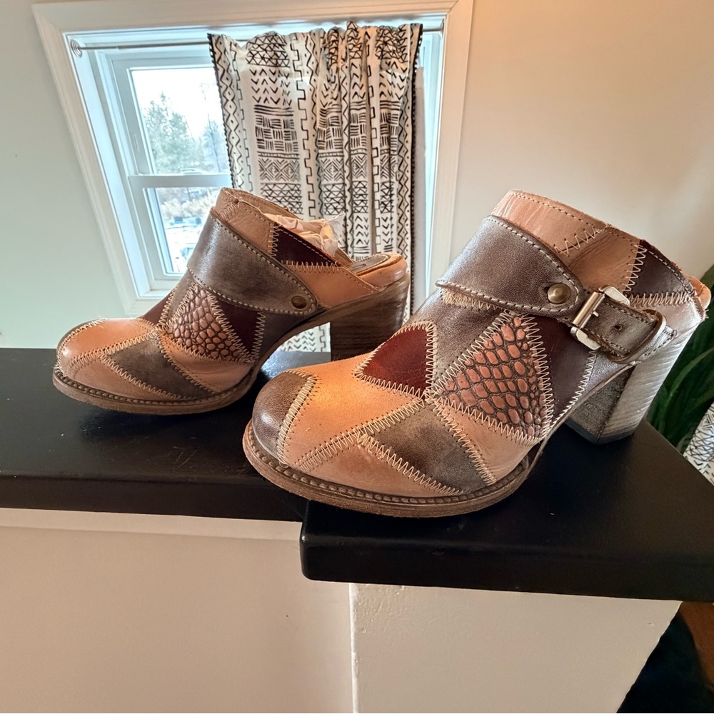 Freebird by Steven Multicolor Patchwork Mules